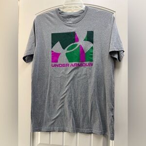 Men’s Under Armour Short Sleeve Tee in Gray and Green